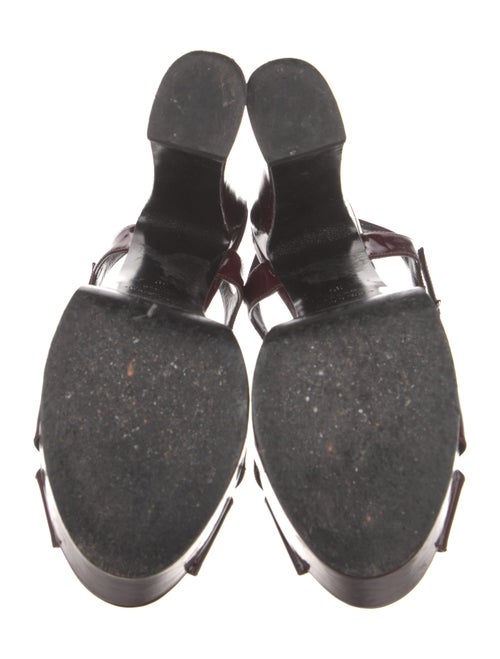 Saint Laurent Leather Bow Accents Slingback Pumps