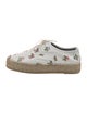 Saint Laurent Leather Floral Print Espadrille Sneakers