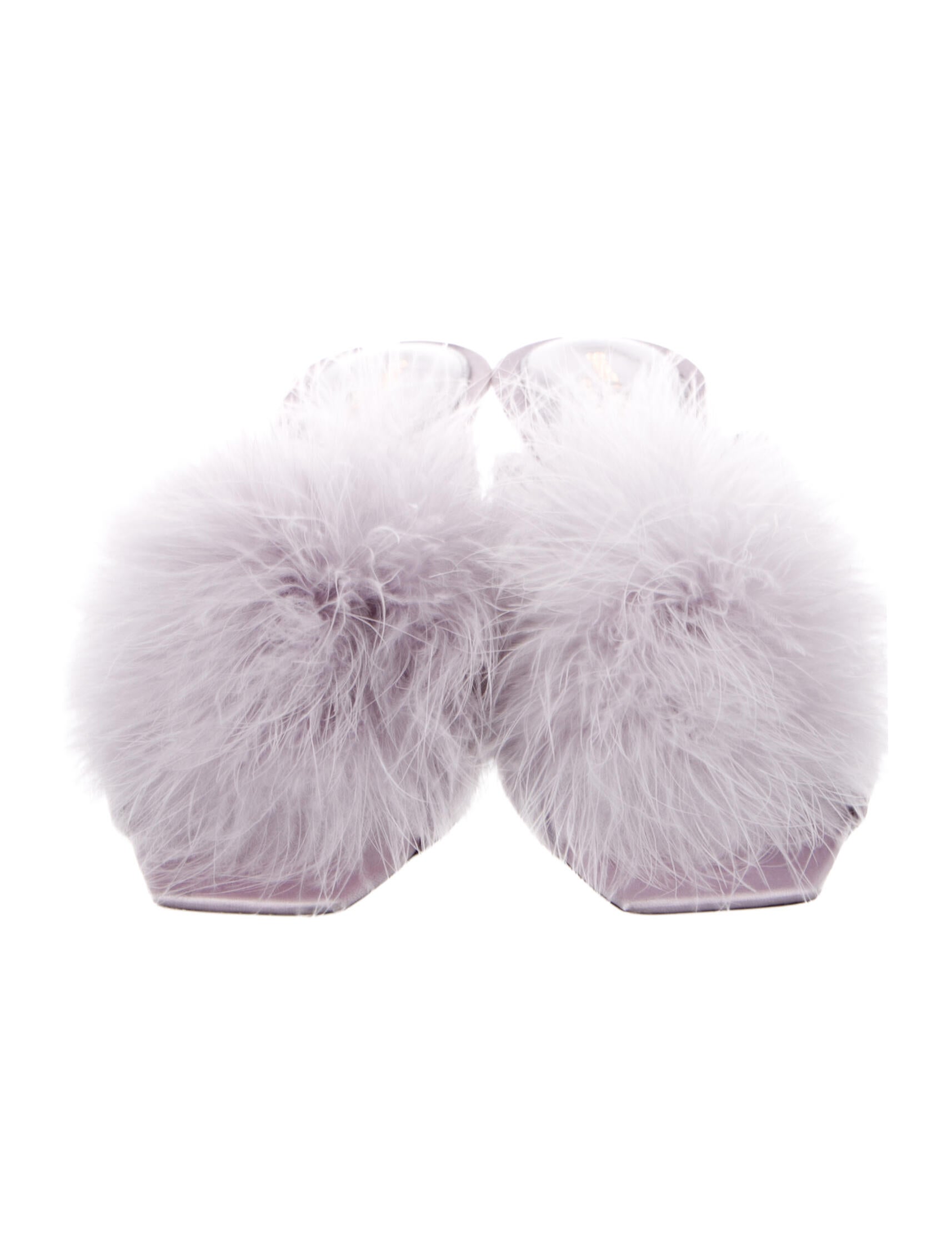 Satin Feather Trim Slides