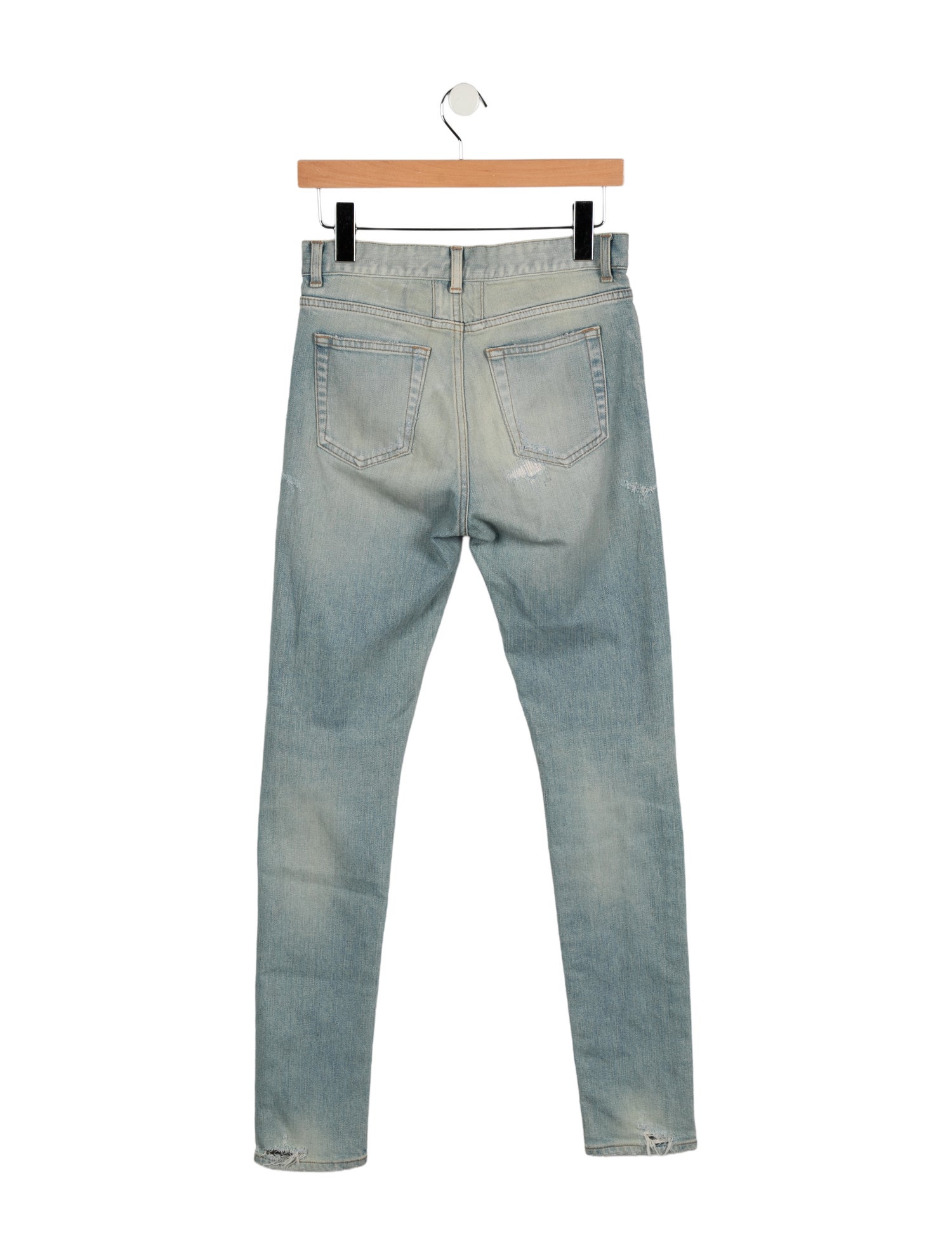 Saint Laurent Mid-Rise Skinny Leg Jeans