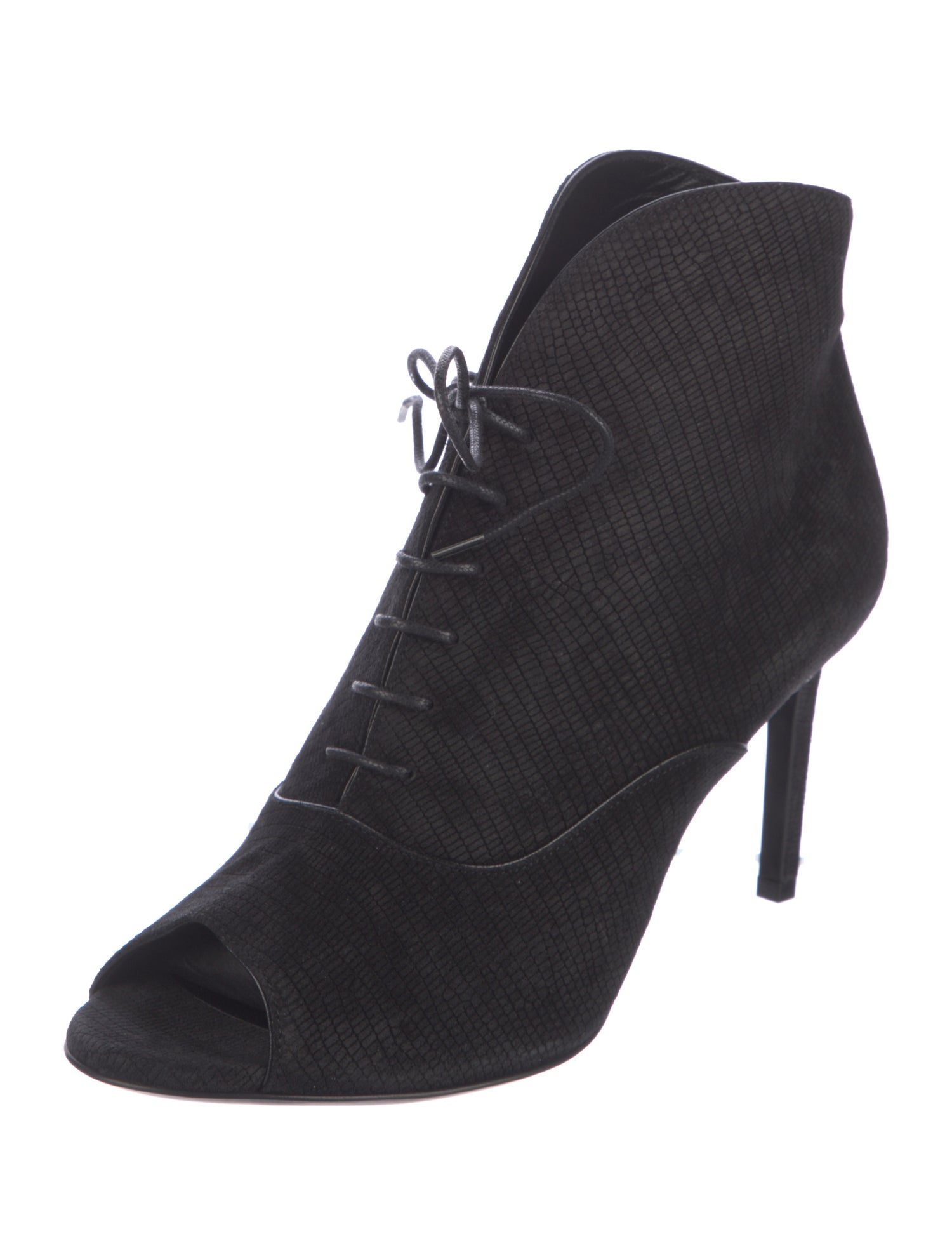 Saint Laurent Suede Lace-Up Boots