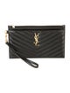 Saint Laurent Chevron Leather Wristlet