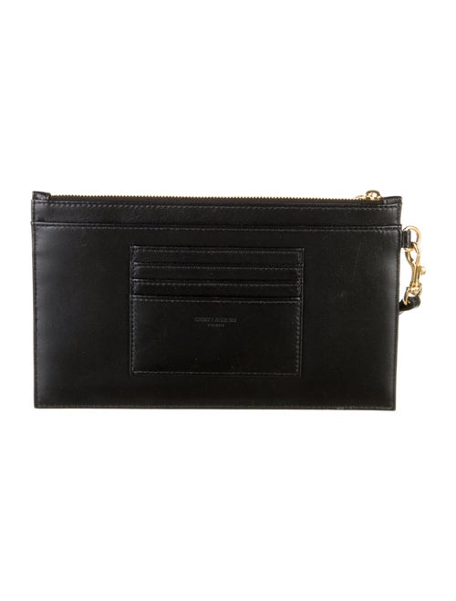 Saint Laurent Chevron Leather Wristlet