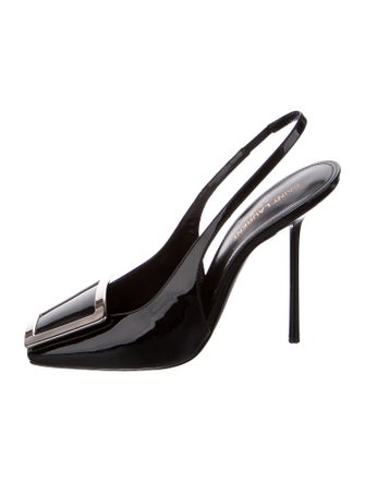 Saint Laurent Patent Leather Slingback Pumps