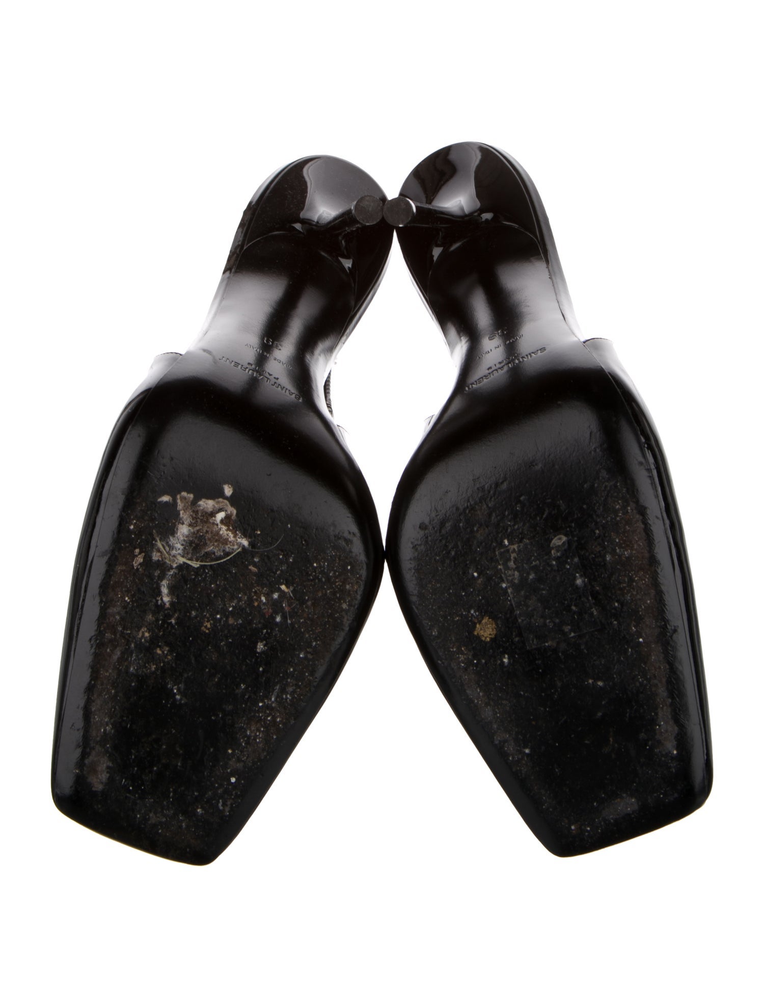 Saint Laurent Patent Leather Slingback Pumps