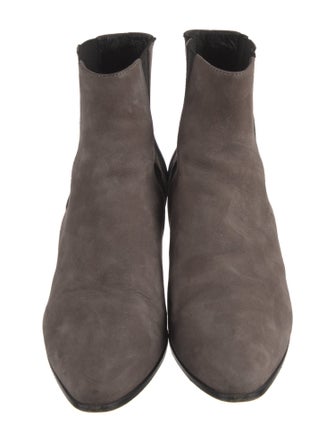 Saint Laurent Suede Colorblock Pattern Chelsea Boots