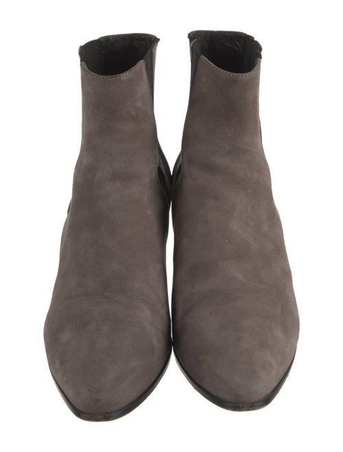 Saint Laurent Suede Colorblock Pattern Chelsea Boots