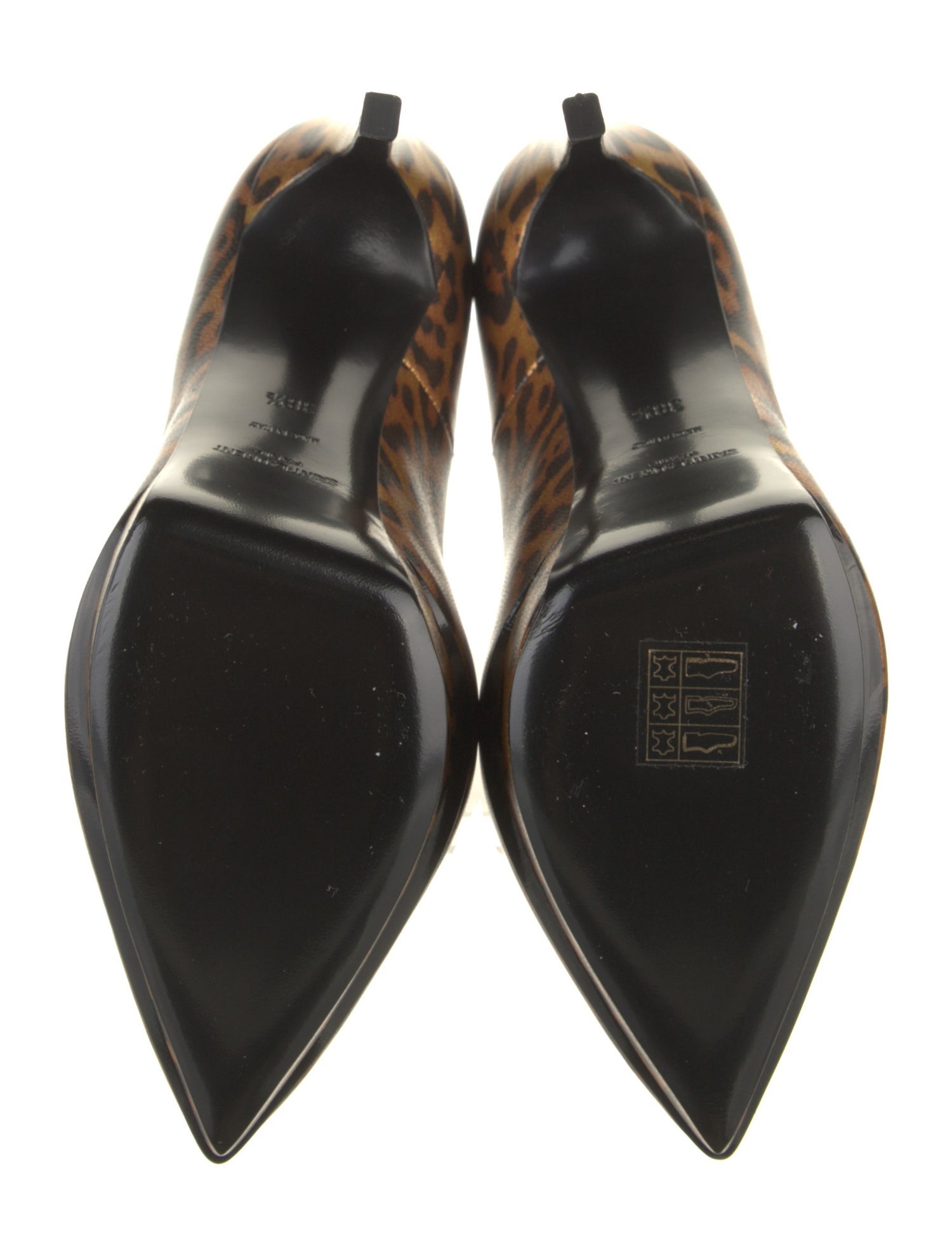 Saint Laurent Leather Animal Print Pumps