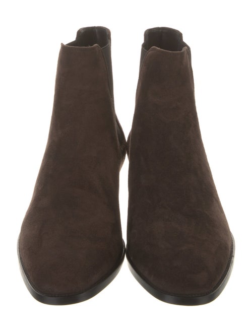 Saint Laurent Suede Colorblock Pattern Chelsea Boots