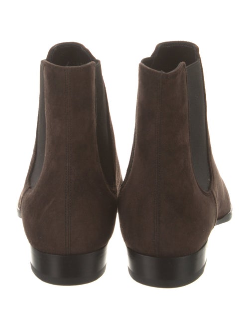 Saint Laurent Suede Colorblock Pattern Chelsea Boots