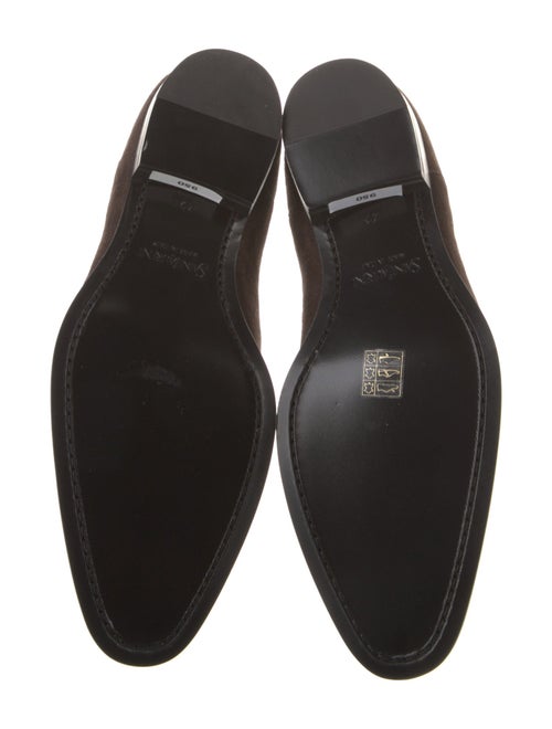 Saint Laurent Suede Colorblock Pattern Chelsea Boots