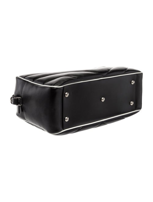 Saint Laurent Leather Miles Logo Bowler Duffel