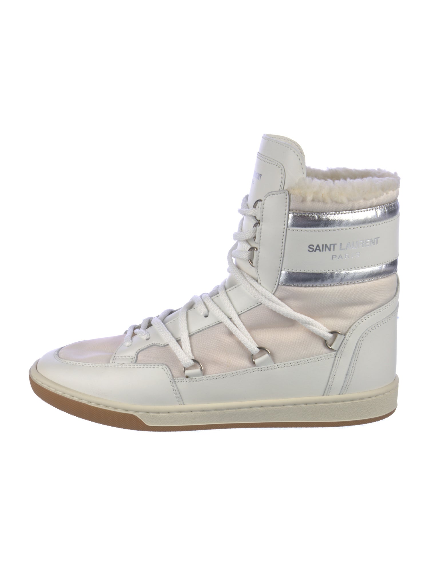 Saint Laurent Leather Wedge Sneakers