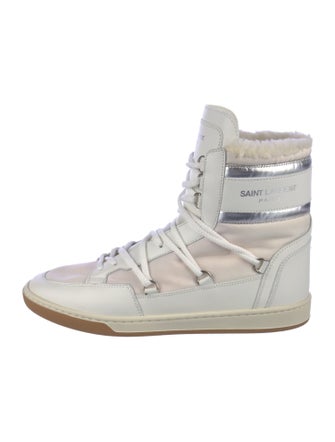 Saint Laurent Leather Wedge Sneakers