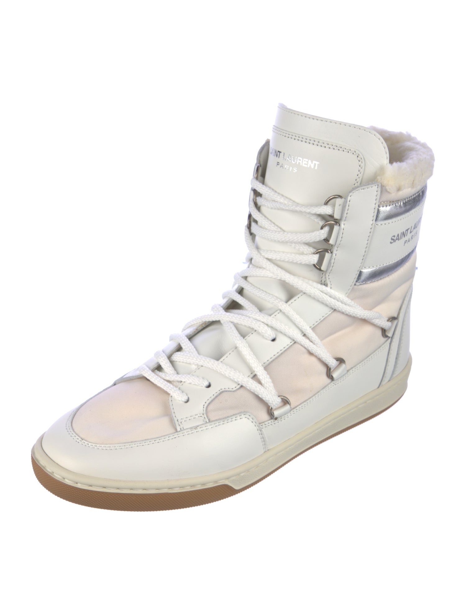 Saint Laurent Leather Wedge Sneakers