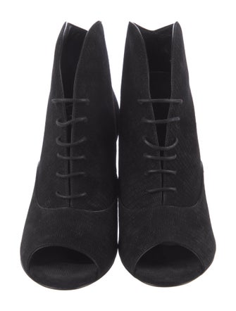 Saint Laurent Suede Lace-Up Boots