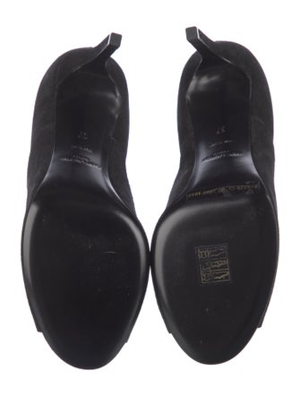 Saint Laurent Suede Lace-Up Boots