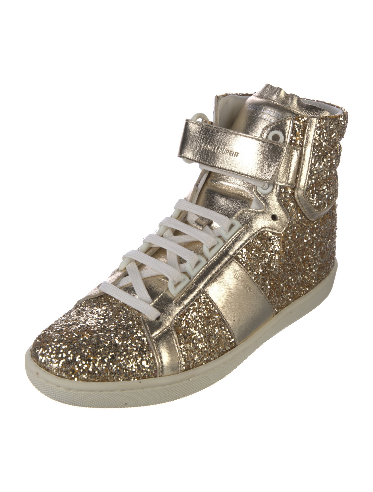 Saint Laurent Glitter Glitter Accents Sneakers