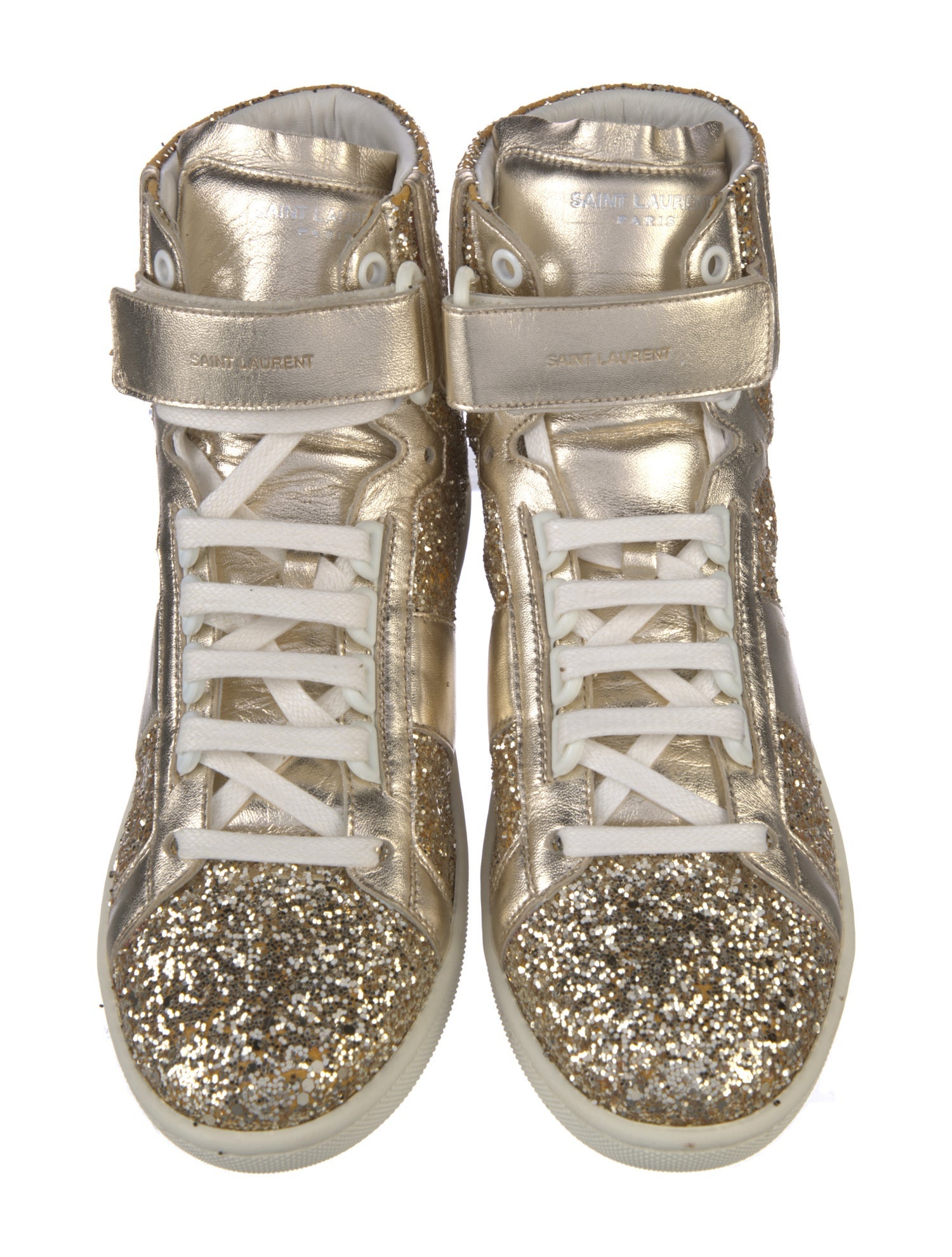Saint Laurent Glitter Glitter Accents Sneakers