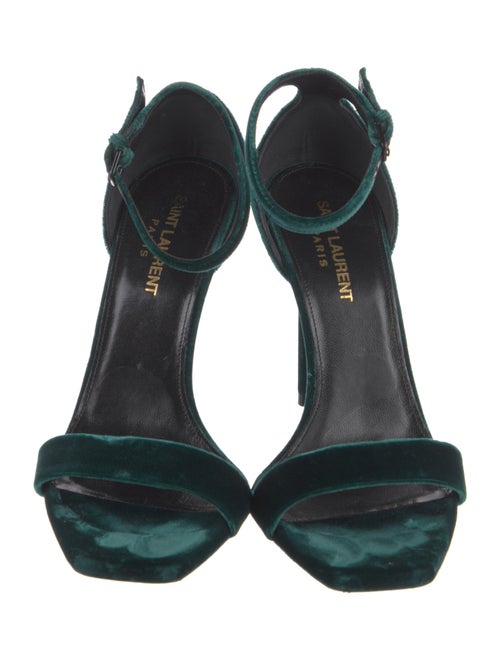 Saint Laurent Velvet Sandals