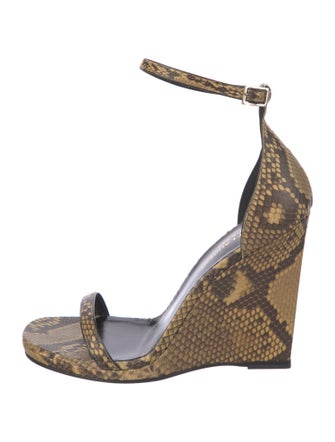 Saint Laurent Snakeskin Animal Print Sandals