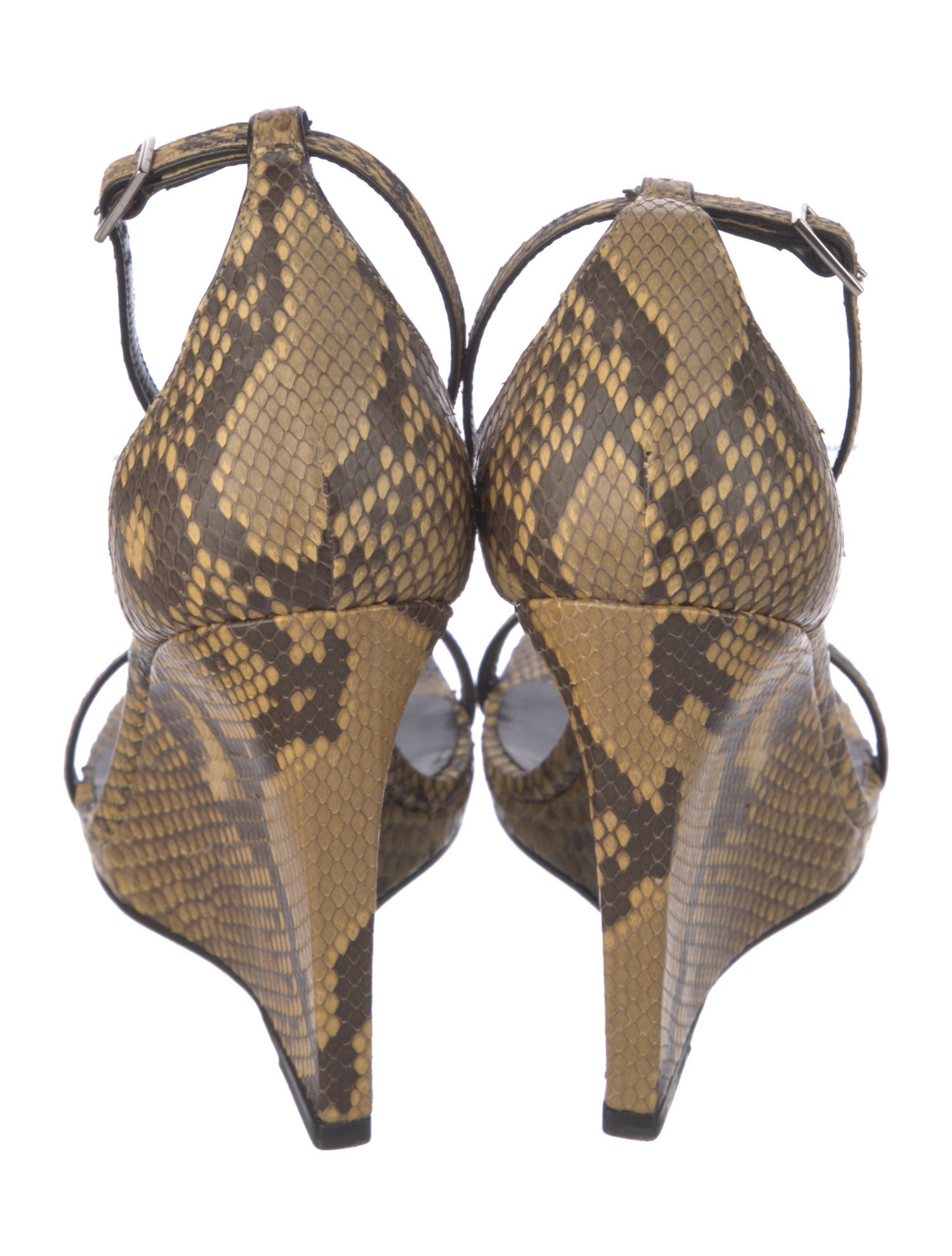 Saint Laurent Snakeskin Animal Print Sandals