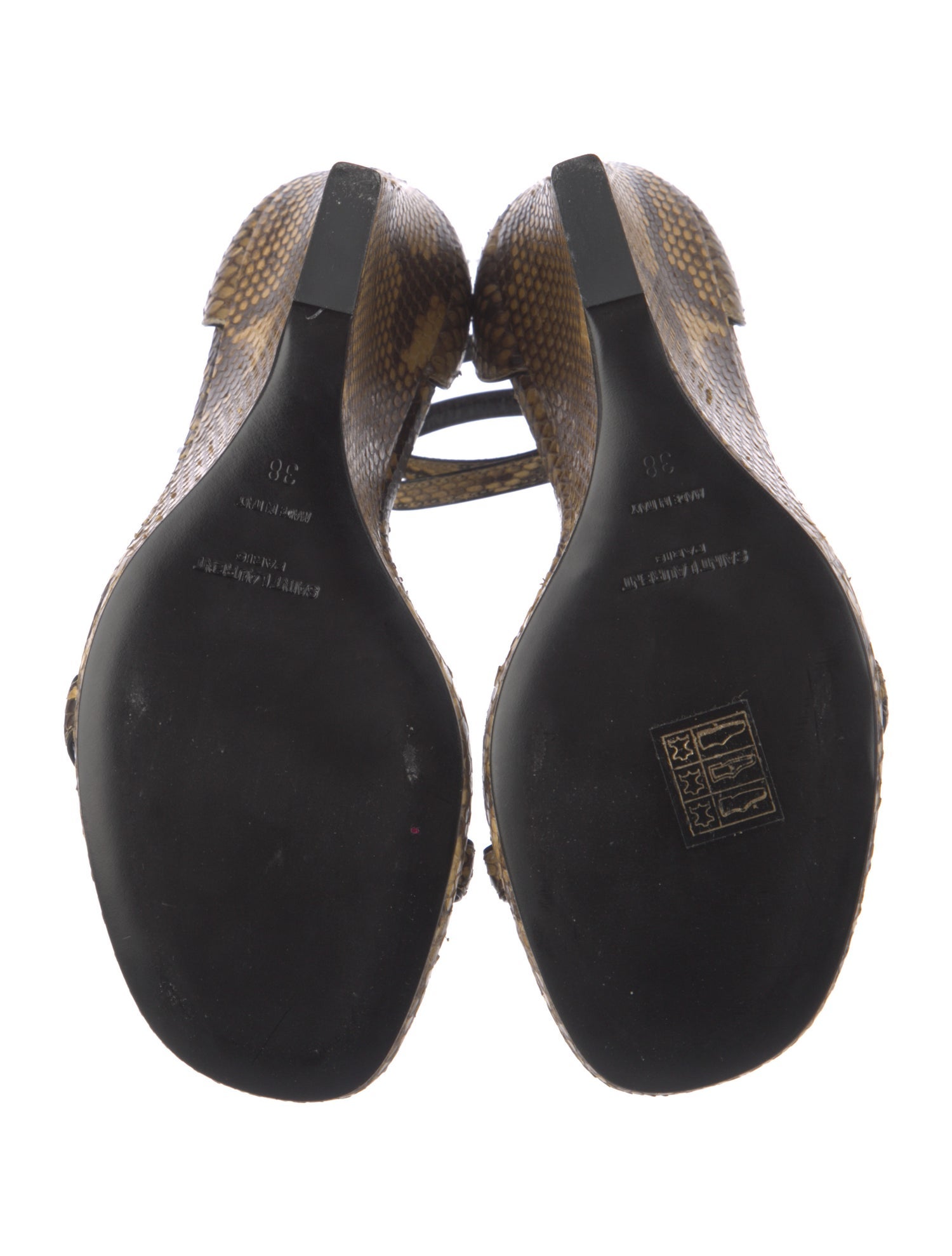Saint Laurent Snakeskin Animal Print Sandals