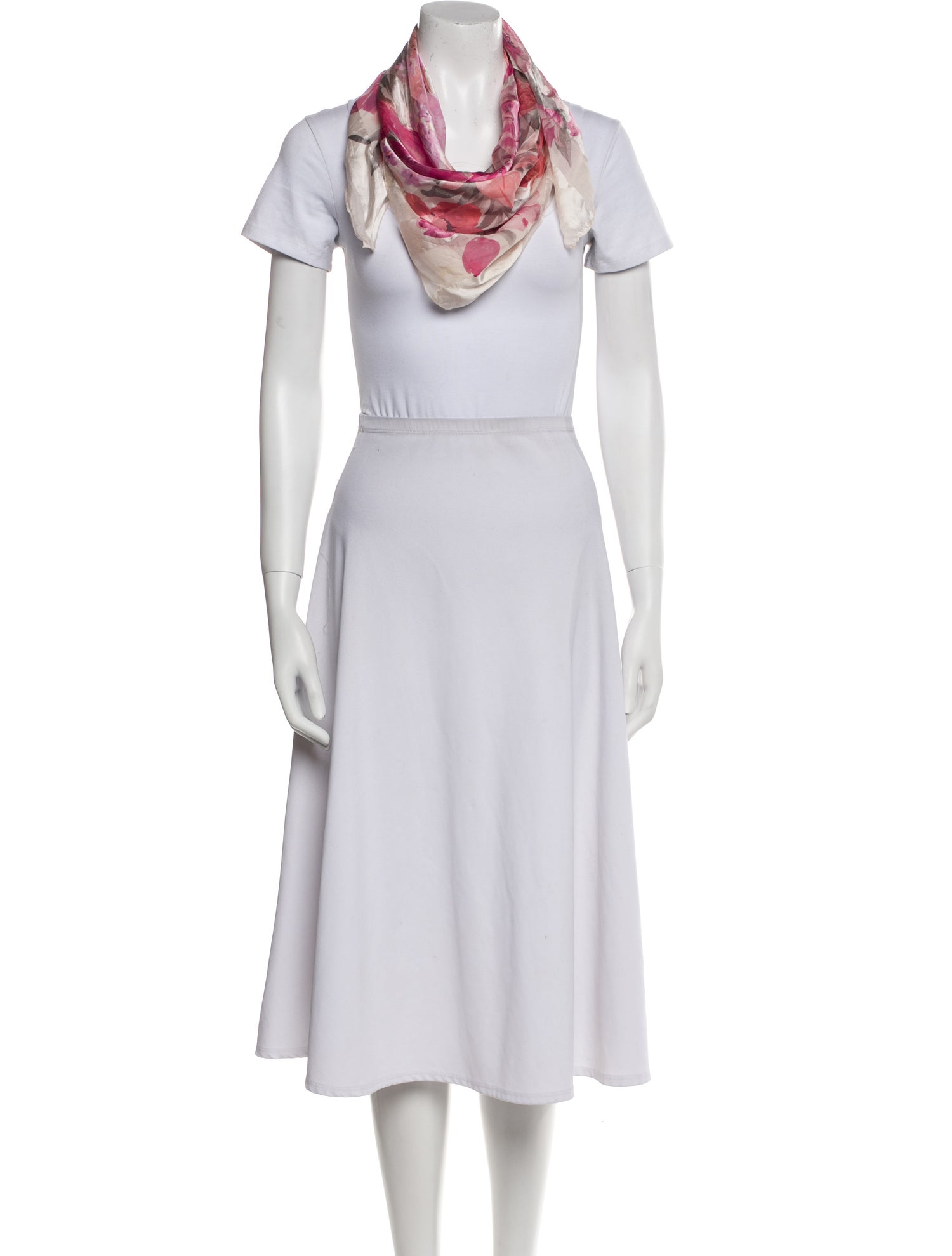 Saint Laurent Silk Floral Print Scarf