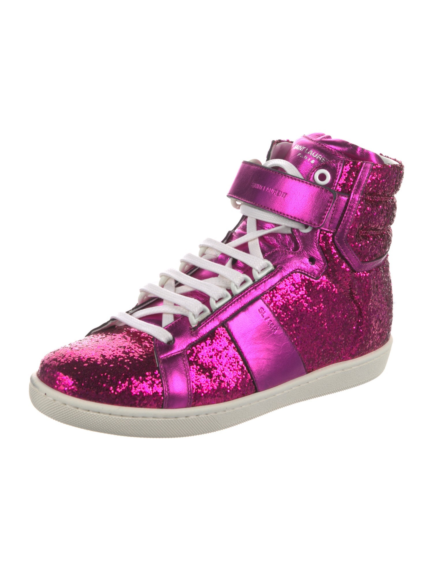 Saint Laurent Glitter Glitter Accents Sneakers w/ Tags