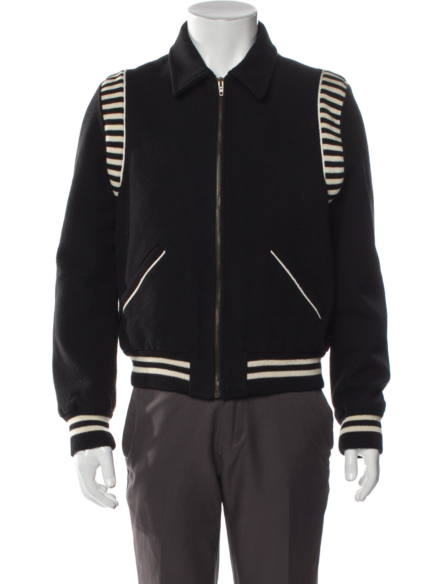 Saint Laurent 2016 Virgin Wool Varsity Jacket