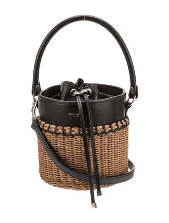 Saint Laurent Leather Wicker Small