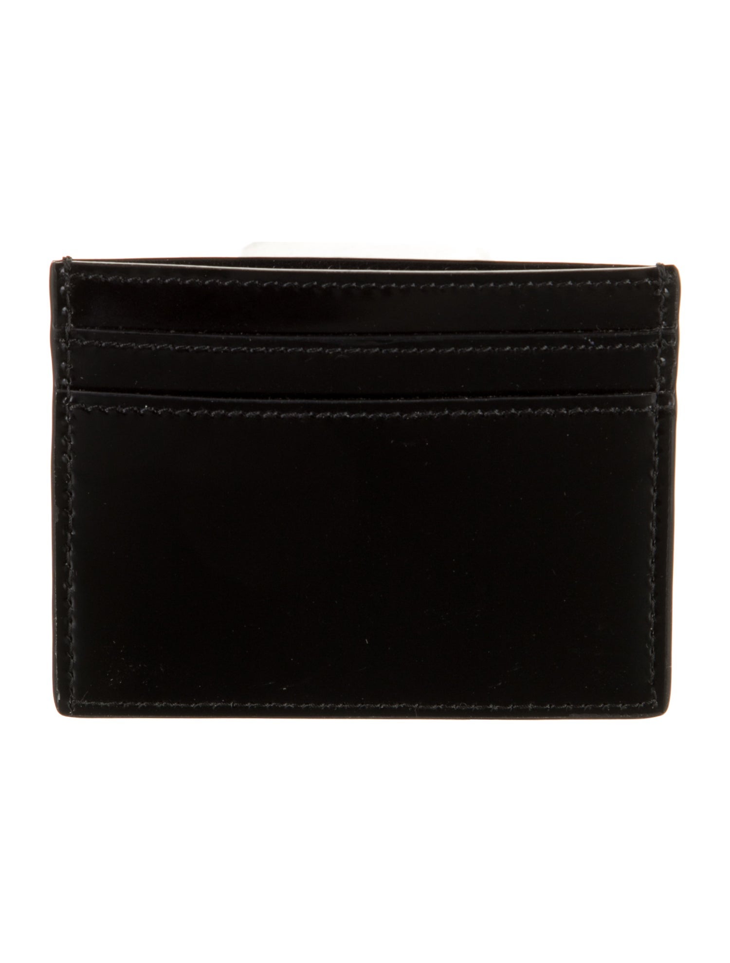 Saint Laurent Patent Leather Graphic Print Card Holder