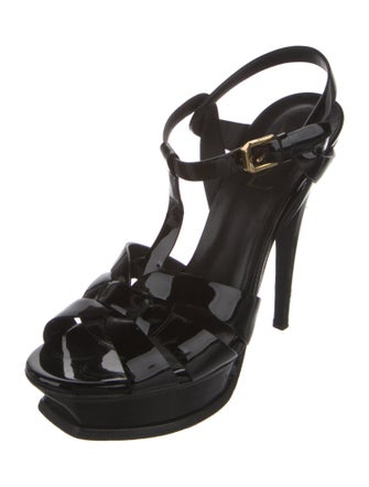 Saint Laurent Patent Leather T-Strap Pumps