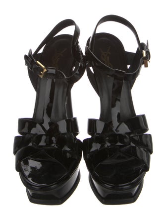 Saint Laurent Patent Leather T-Strap Pumps