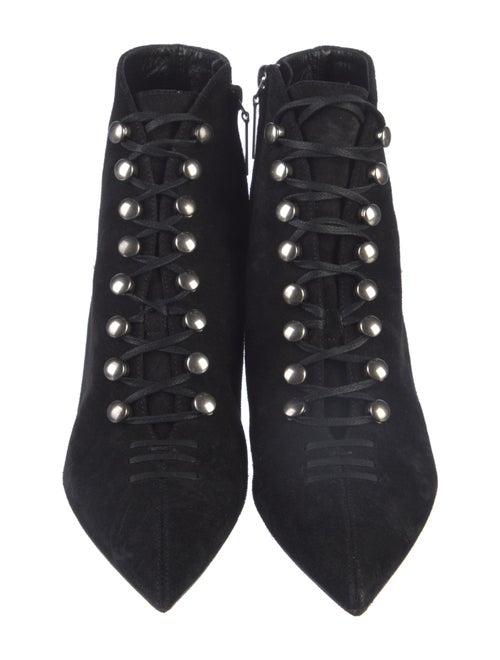 Saint Laurent Suede Lace-Up Boots