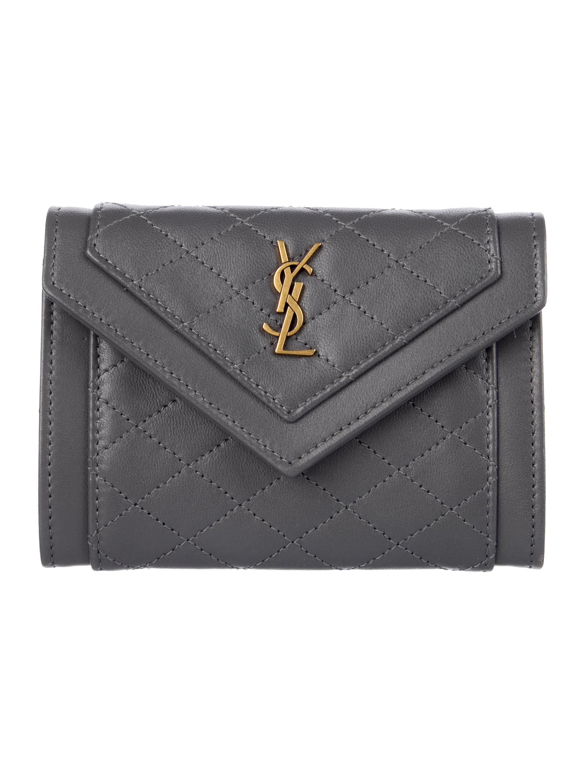 Saint Laurent Leather Compact Wallet