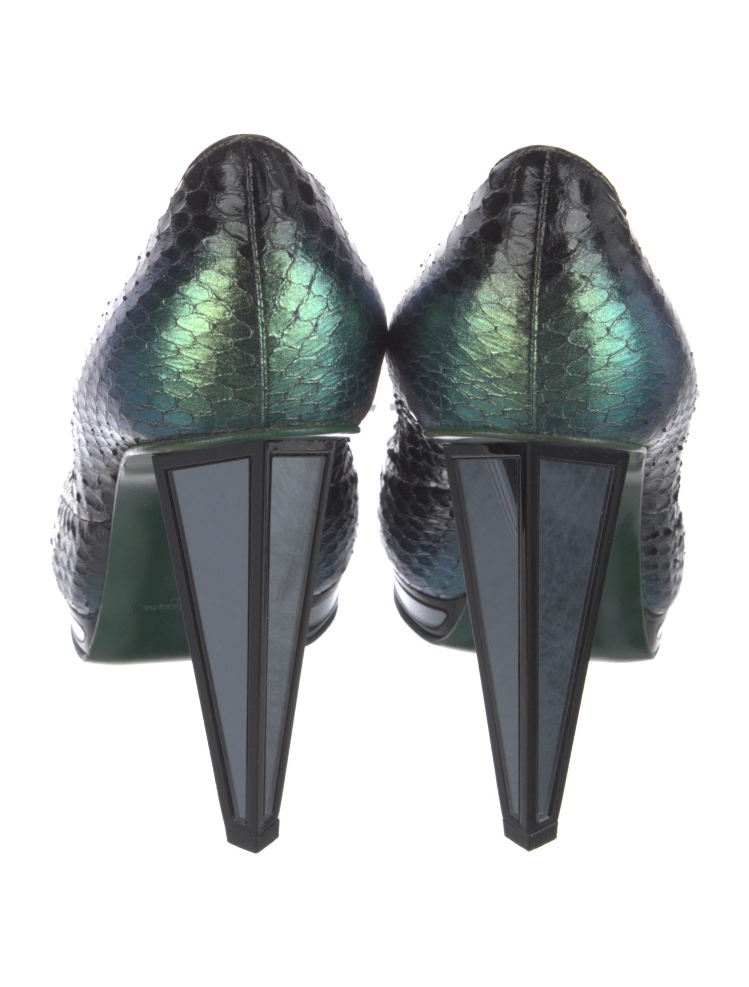 Saint Laurent Leather Animal Print Pumps