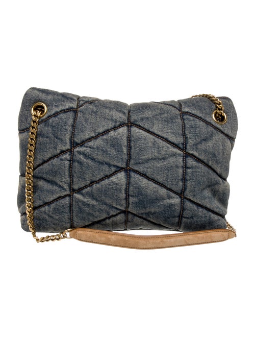 Saint Laurent Denim Puffer Small