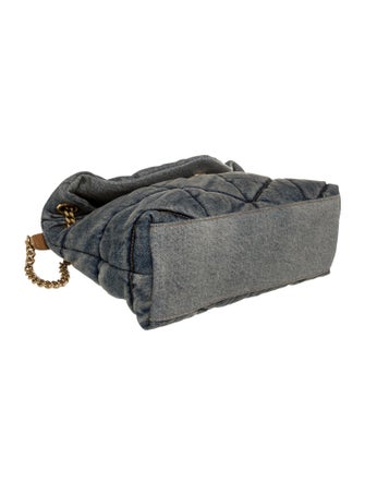 Saint Laurent Denim Puffer Small