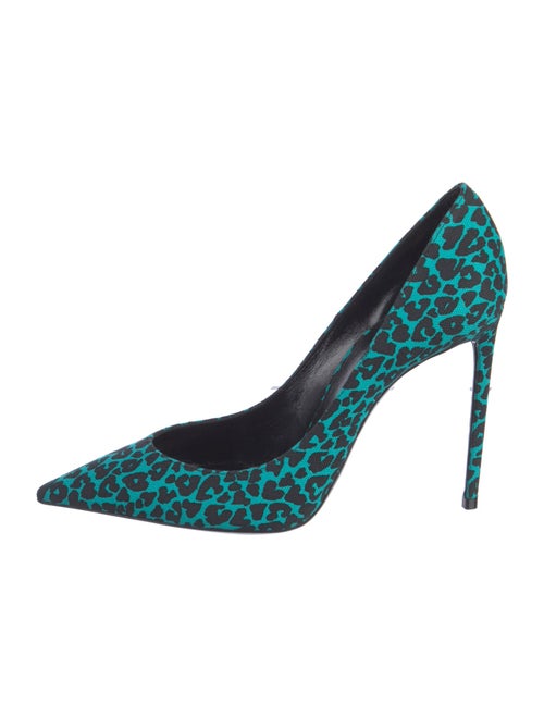 Saint Laurent Canvas Printed Pumps