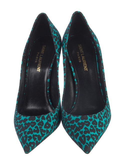 Saint Laurent Canvas Printed Pumps