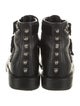 Saint Laurent Leather Studded Accents Combat Boots
