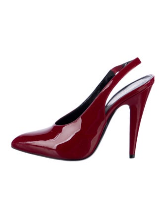 Saint Laurent Patent Leather Slingback Pumps