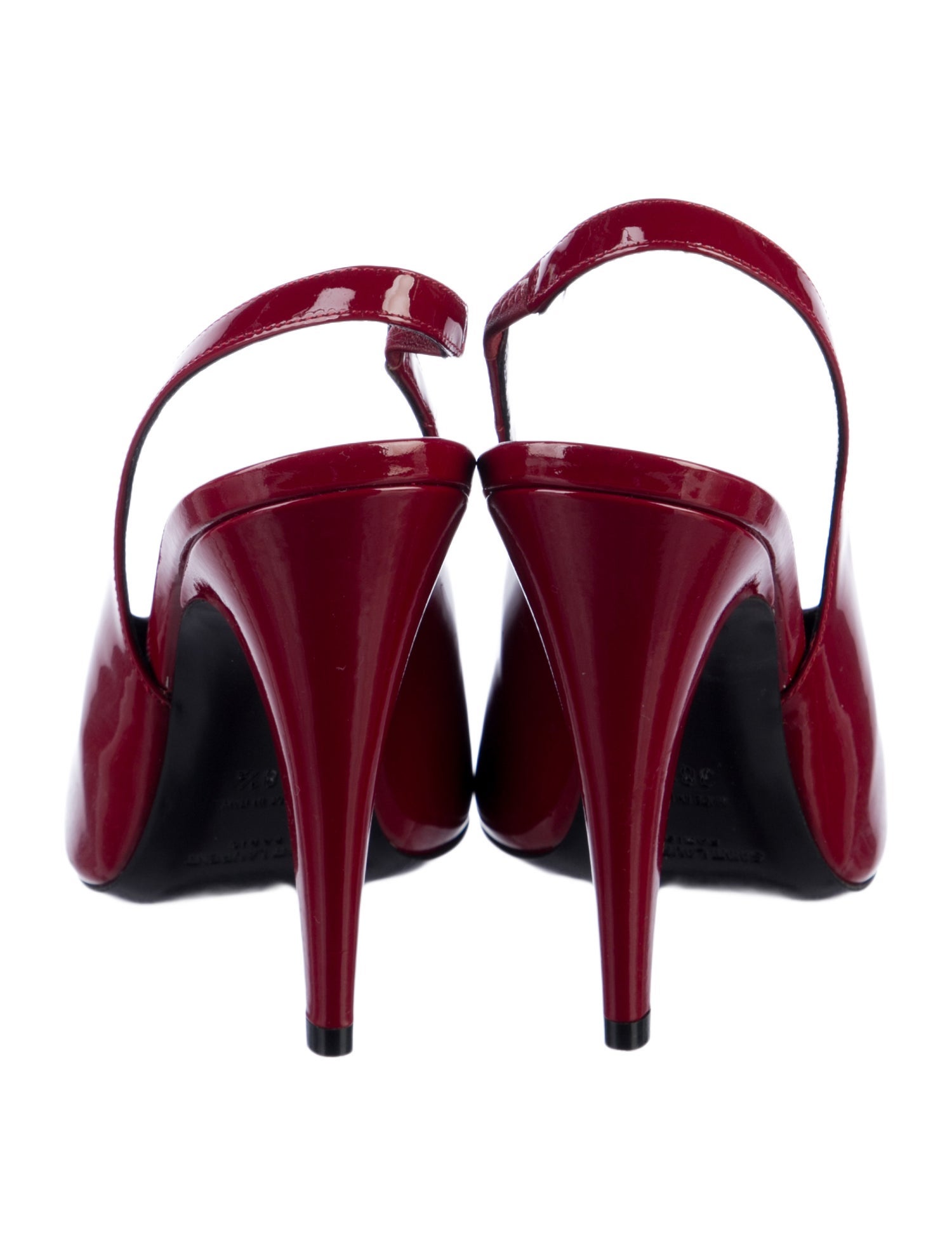 Saint Laurent Patent Leather Slingback Pumps