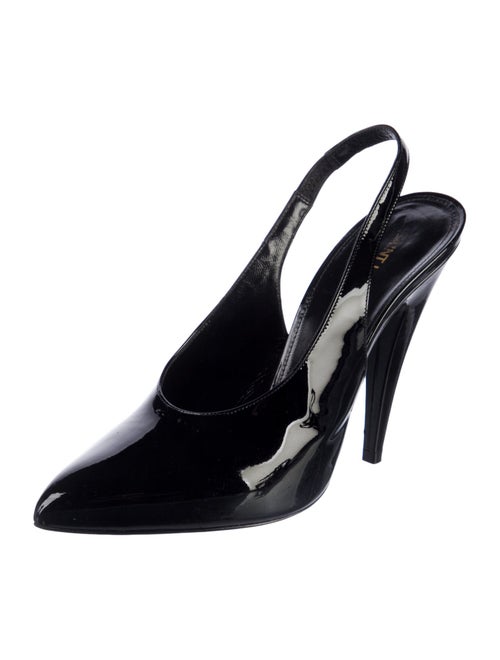 Saint Laurent Patent Leather Slingback Pumps