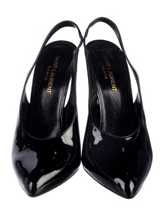 Saint Laurent Patent Leather Slingback Pumps