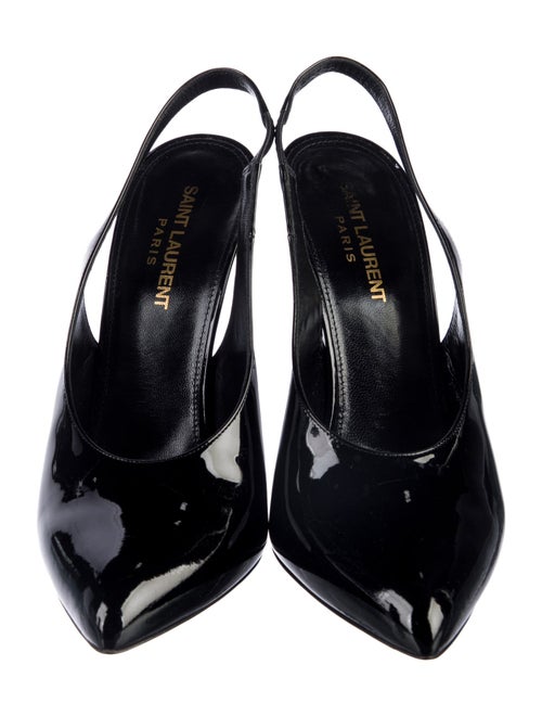 Saint Laurent Patent Leather Slingback Pumps