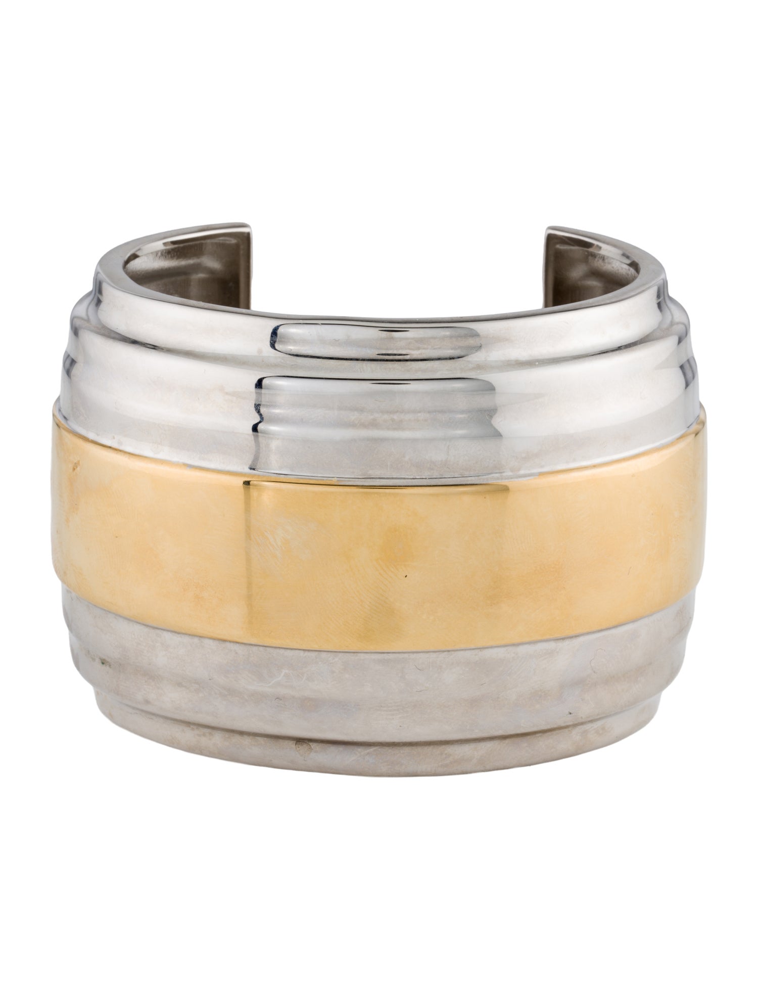 Saint Laurent Two Tone Bangle Bracelet