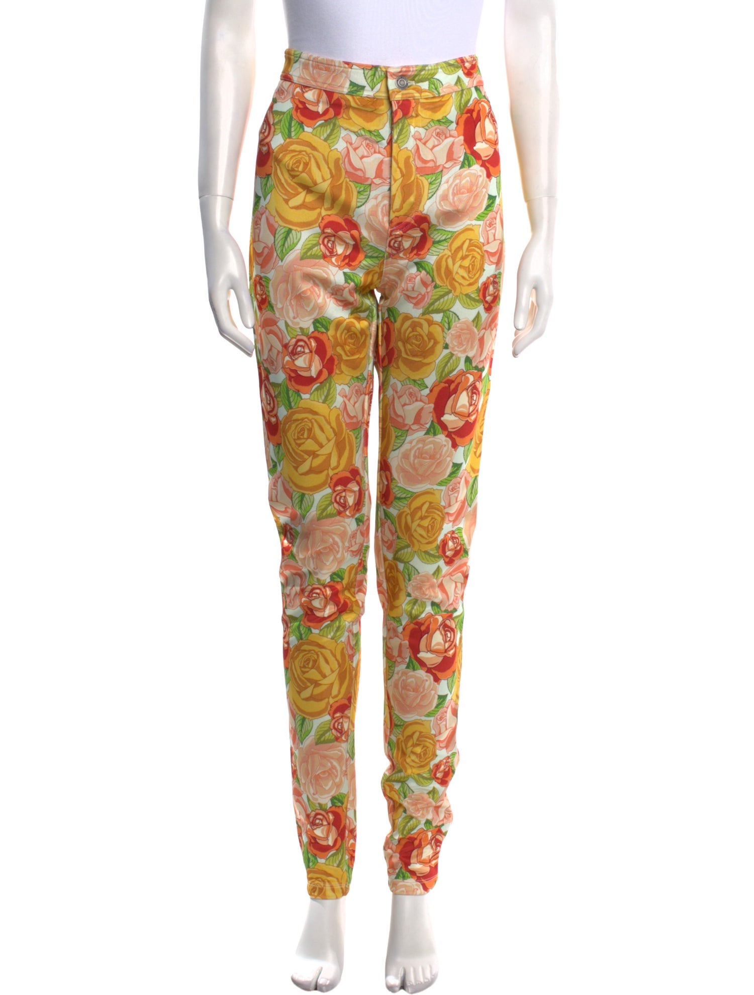 Saint Laurent Silk Skinny Leg Pants