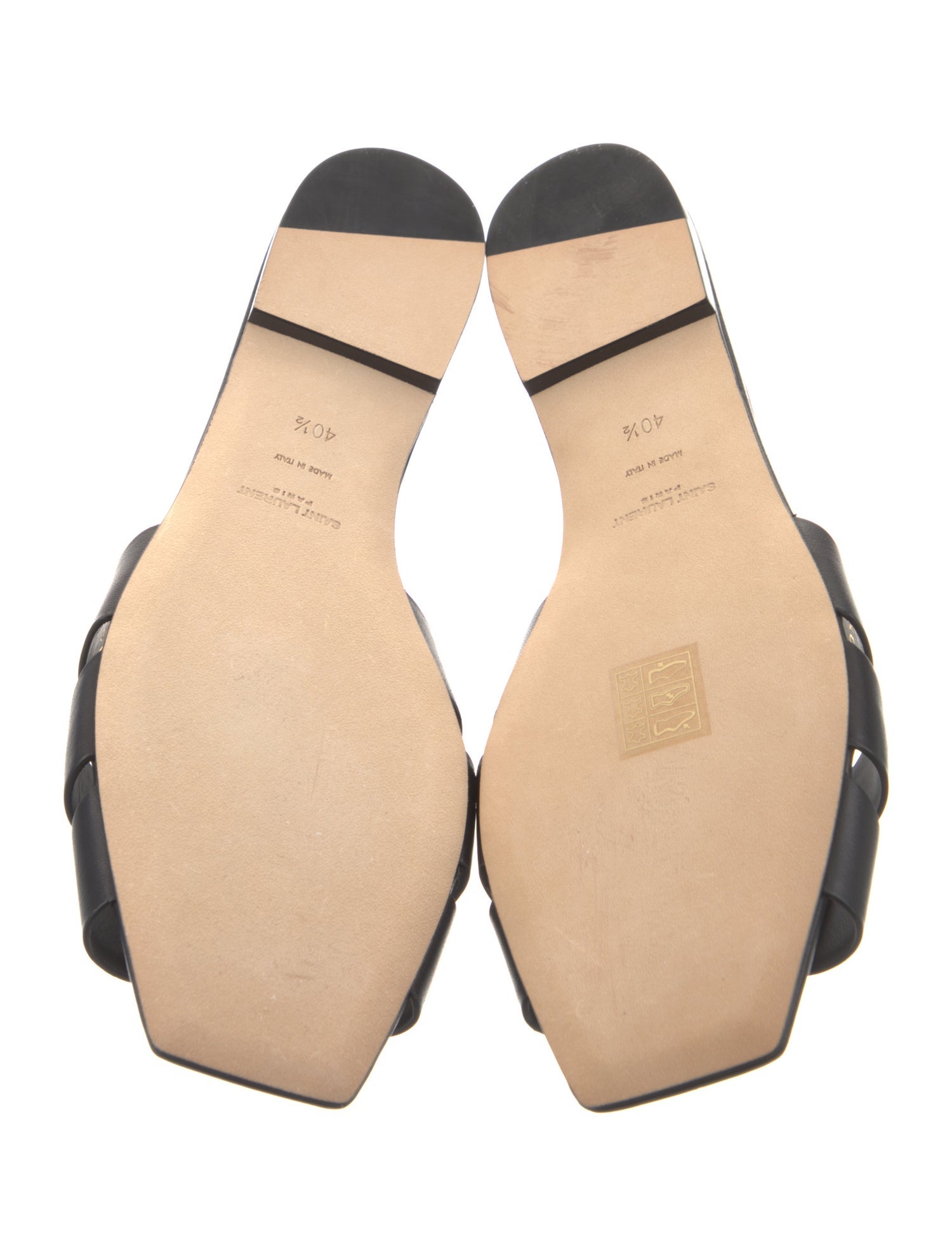 Saint Laurent Leather Slides